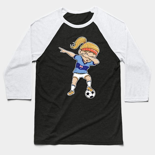 Dabbing Soccer Player Funny Australia Fan T-Shirt girl Baseball T-Shirt by Pummli